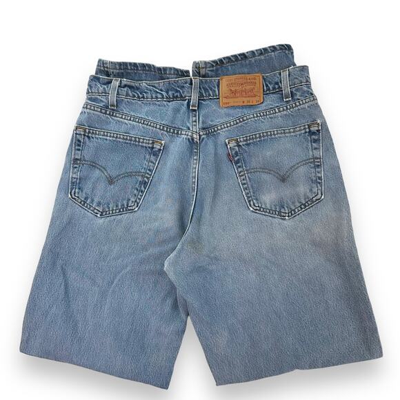 Vtg 90s Levis Jeans 550 Relaxed Fit Cotton Light Wash Blue Denim Mens W36 L34 - Picture 4 of 16